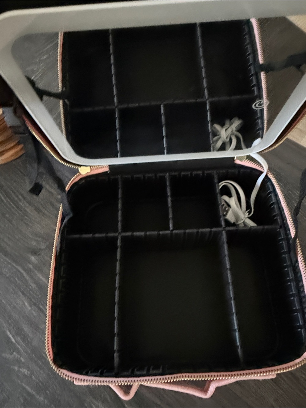 Black and Pink Travel Organizer Case